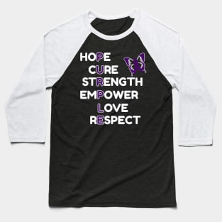 Purple Butterfly Fighting to HOPE LOVE ALZHEIMER AWARENESS Gift Baseball T-Shirt